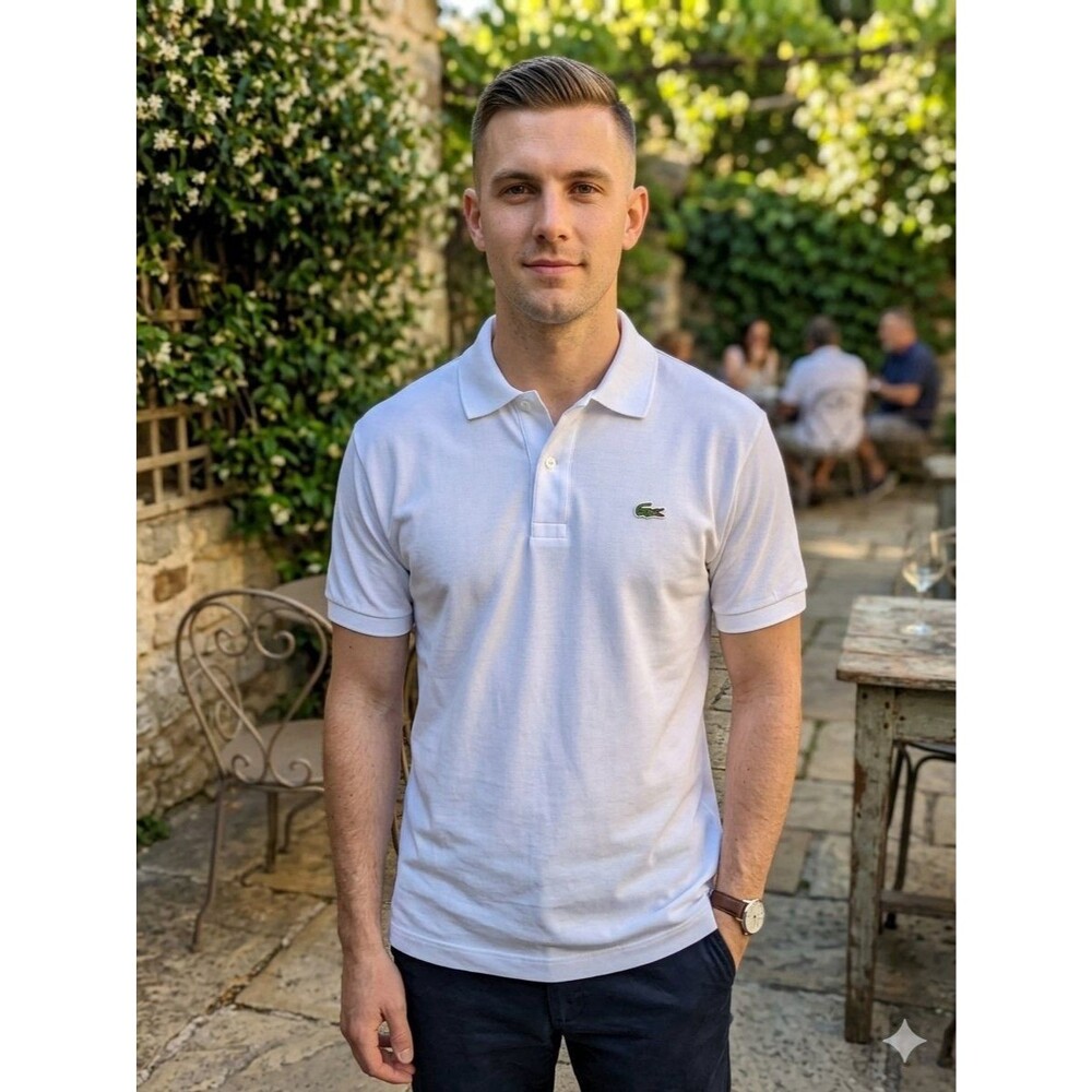 Lacoste Men’s Light Blue Polo Shirt Size 8